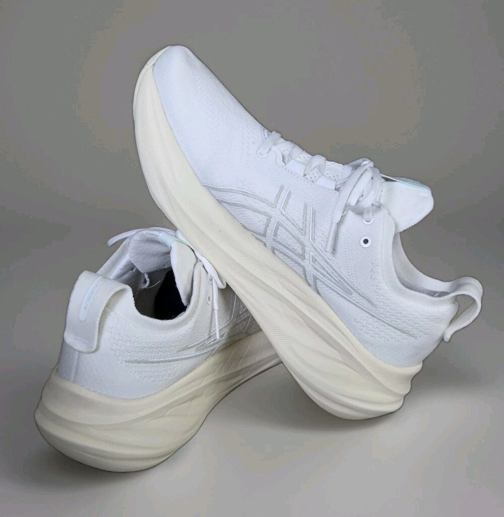 Asics Gel-Nimbus 26 Women's US 10 White Athletic Running Shoes